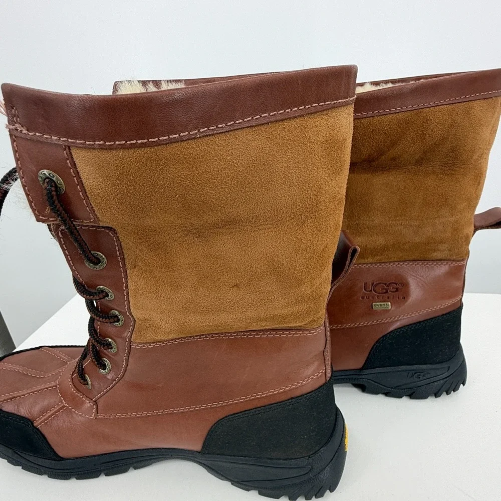 UGG Butte Waterproof Boots Mens 11 Leather & Sheepskin Worchester 5521